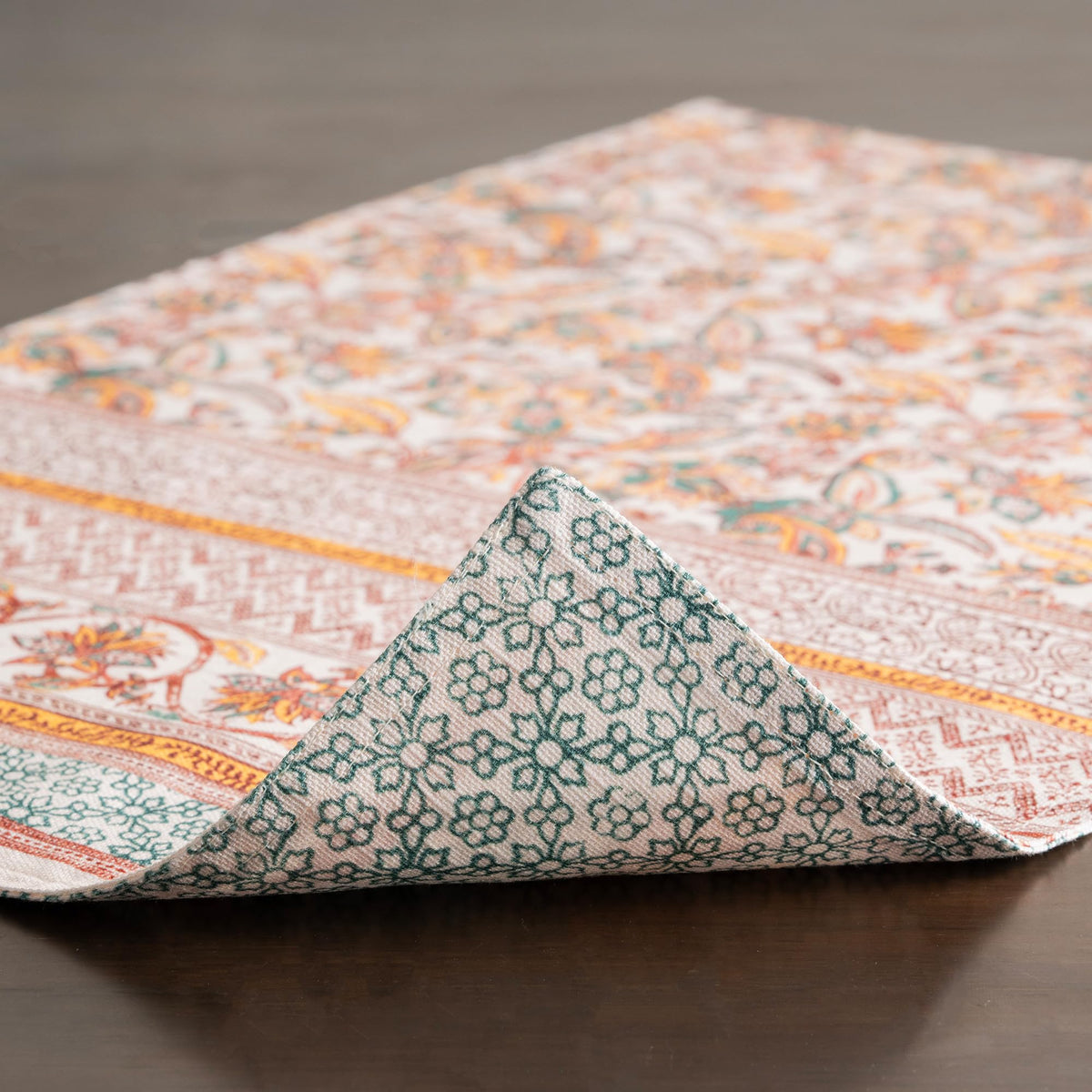 Placemats Set of 4 Reusable 100% Cotton (045 - Nila / 13" X 19" (Pack of 4))