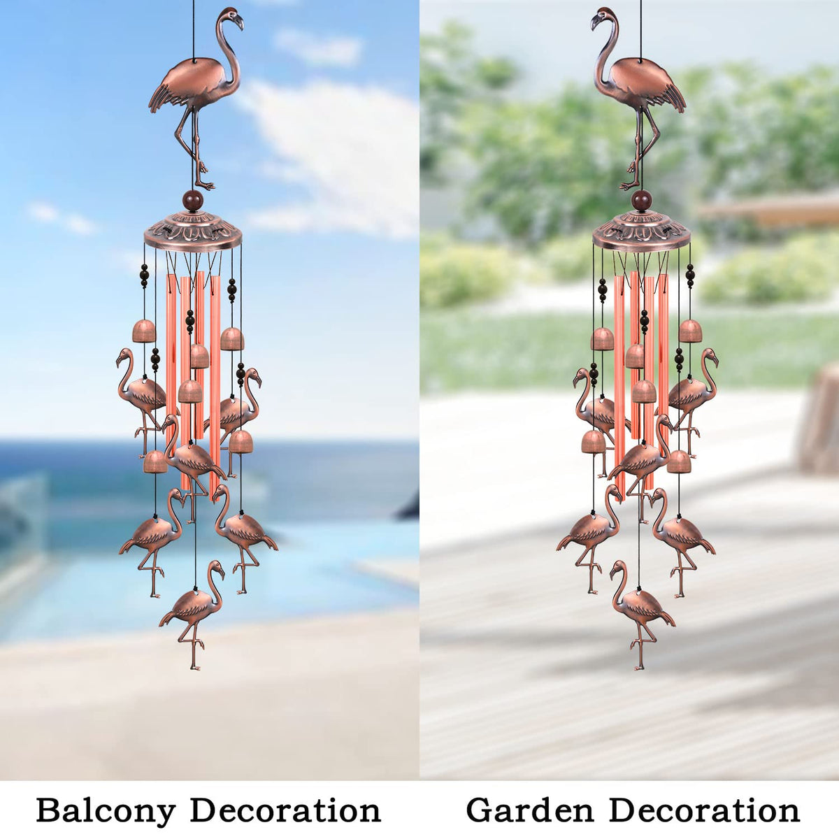 Outdoor Flamingo Wind Chimes Decor Gifts for Mom