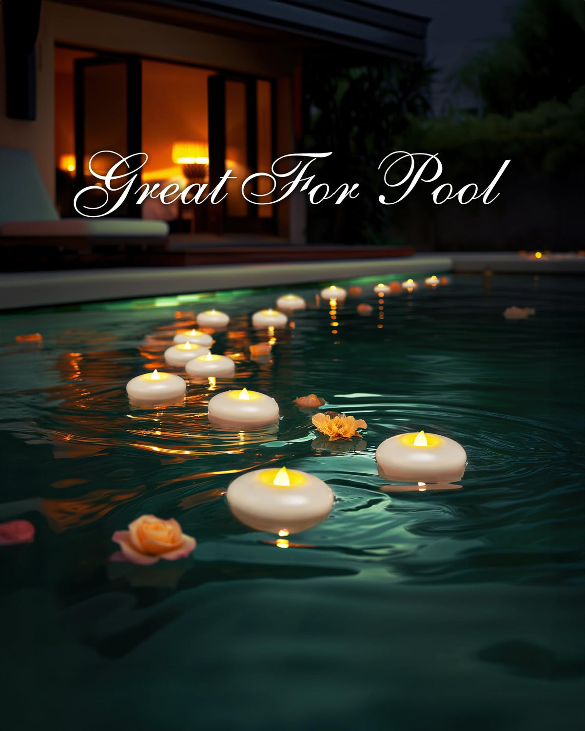 24Pack 3" White Flameless Floating LED Candle (White Base / 24 Pack)