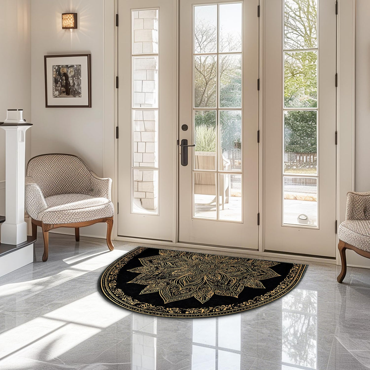 Semicircular Entrance Door Mat 24" x 36" (#36 / 2' x 3' (Semicircular))