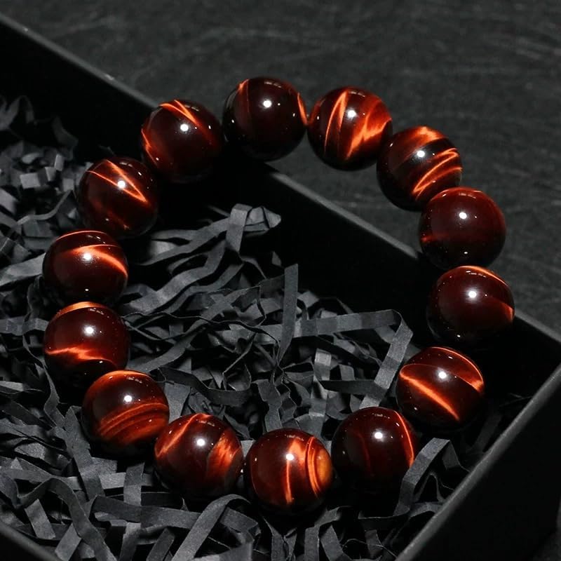 16MM Red Tigers Eye Bracelet for Men (16MM Red Tigers Eye Bracelet)