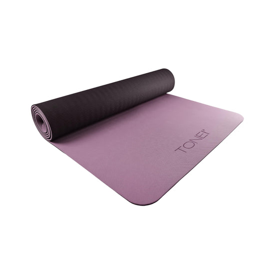1 4" Yoga Mat (Pyramid Pattern / Black/Purple)