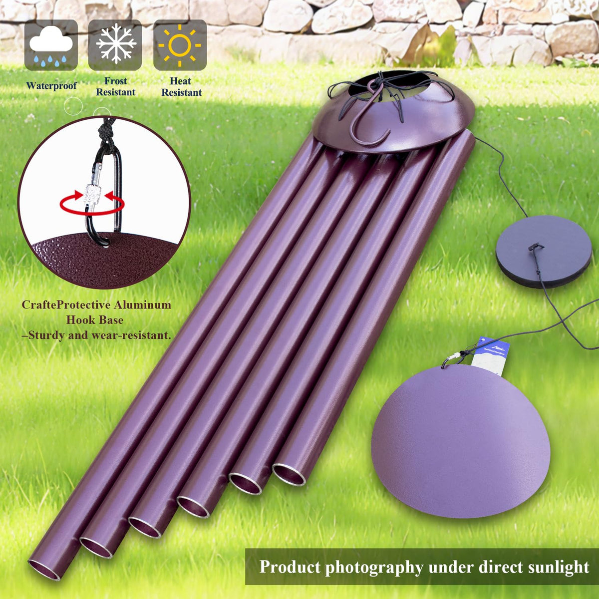 78" Wind Chimes Outside (78" Bronze)