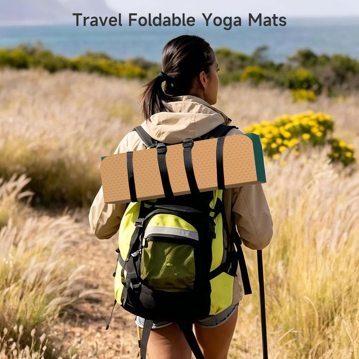 12F Foldable Yoga Mat 192 * 67 * 1 (Green+Orange)