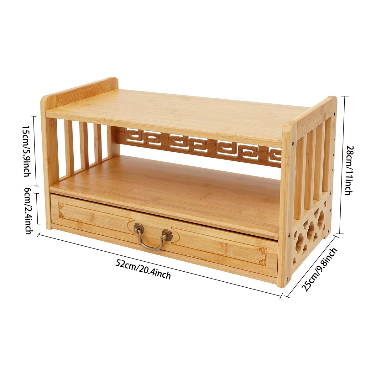 Meditation Storage Table (Wood Color / 20.4×9.8×11in)