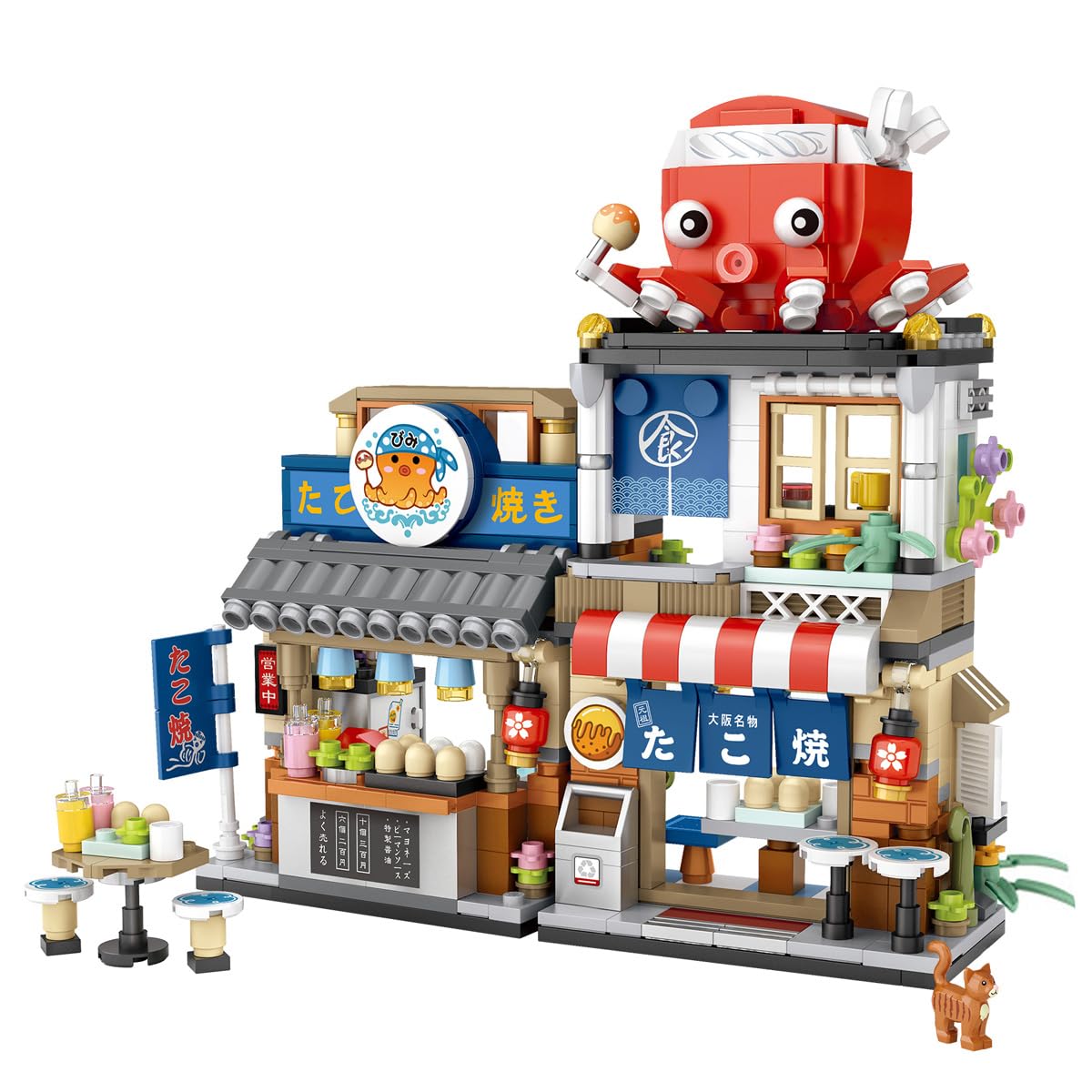 Japanese City Street View Takoyaki Shop (1218)
