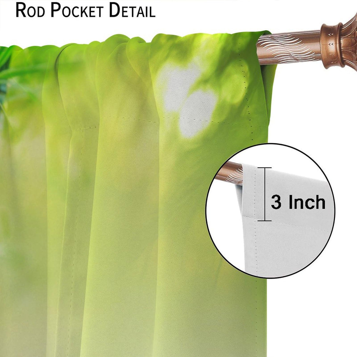 Bamboo Forest Blackout Curtains for Bedroom (27.5"W x 63"L (Pack of 2) / Style-3)