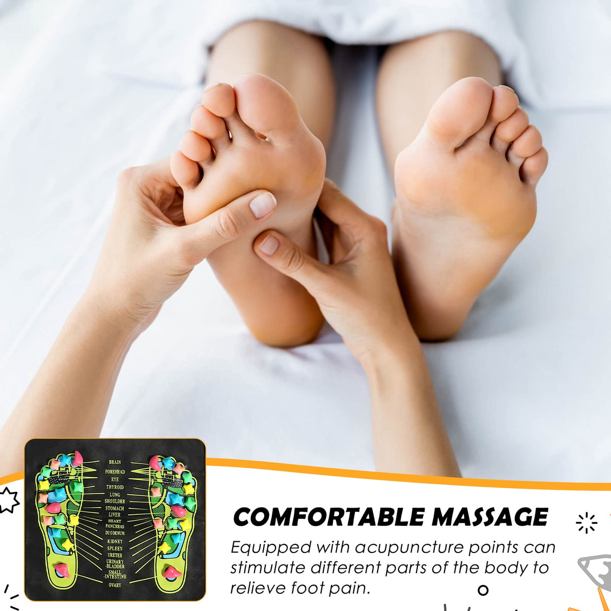 Foot Acupressure Mat Walk Stone Road (68.9 x 13.78 Inch)
