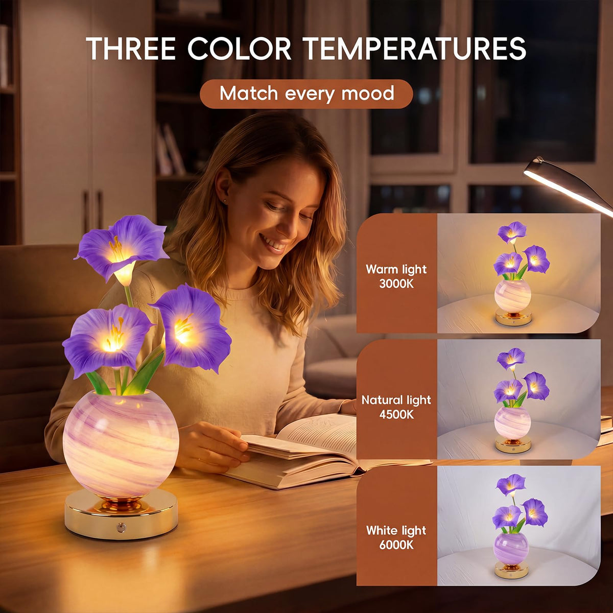 Purple Morning Glory Lamp (Purple Morning Glory)