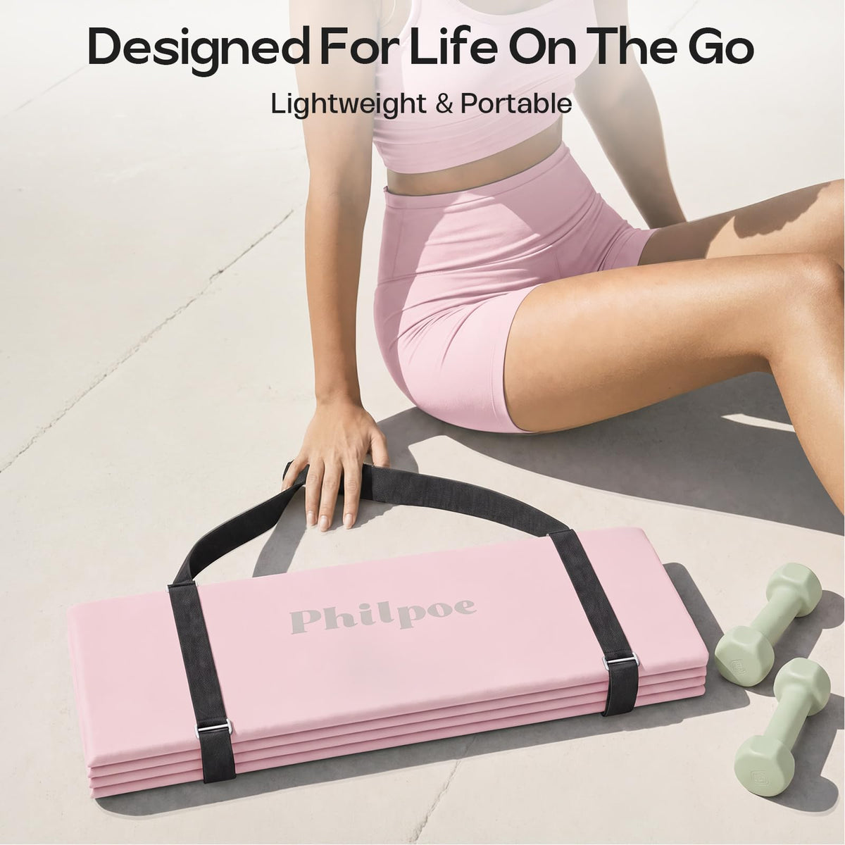 Foldable Yoga Mat (Pink)