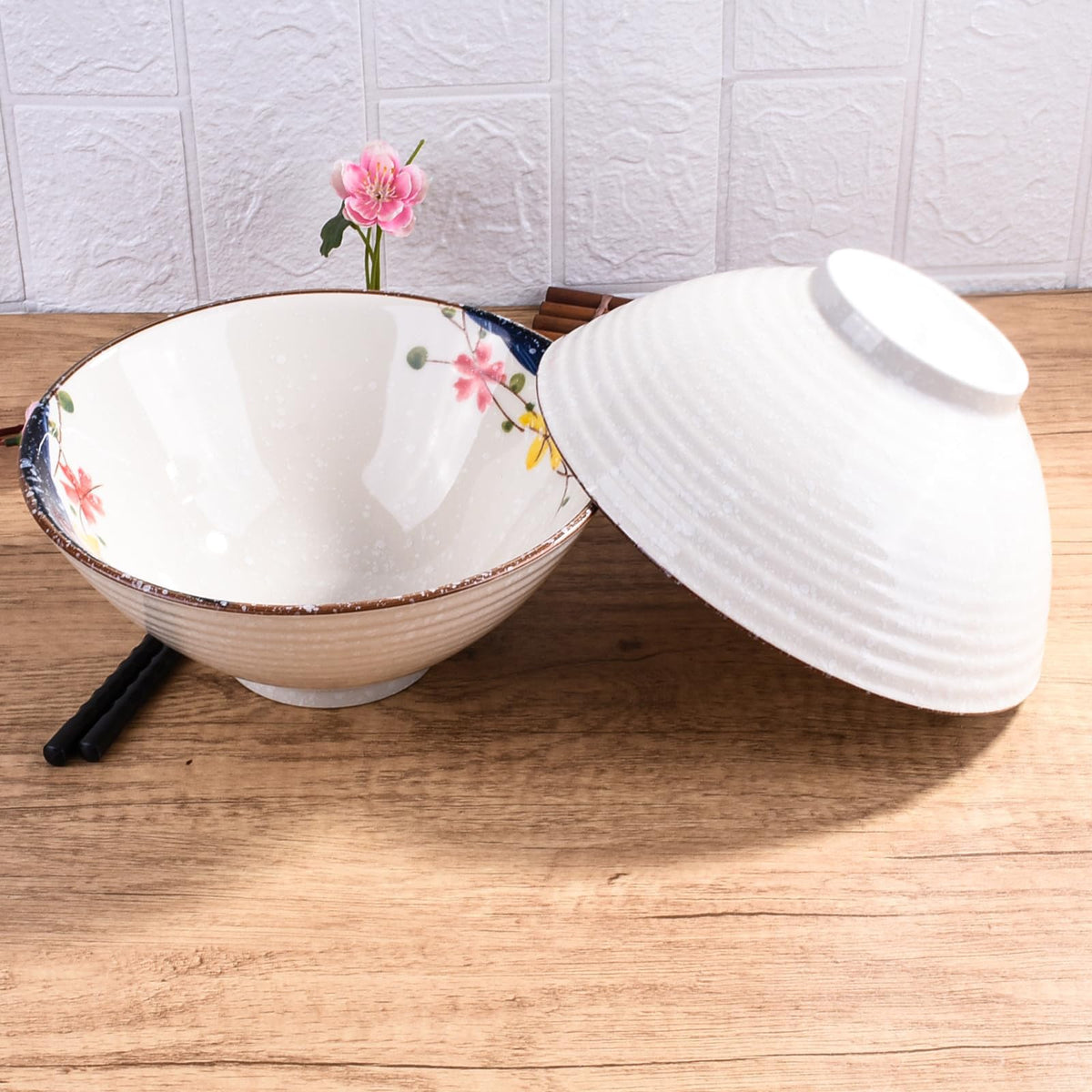 Japanese Ceramic Ramen Bowl Set of 2 (QC)
