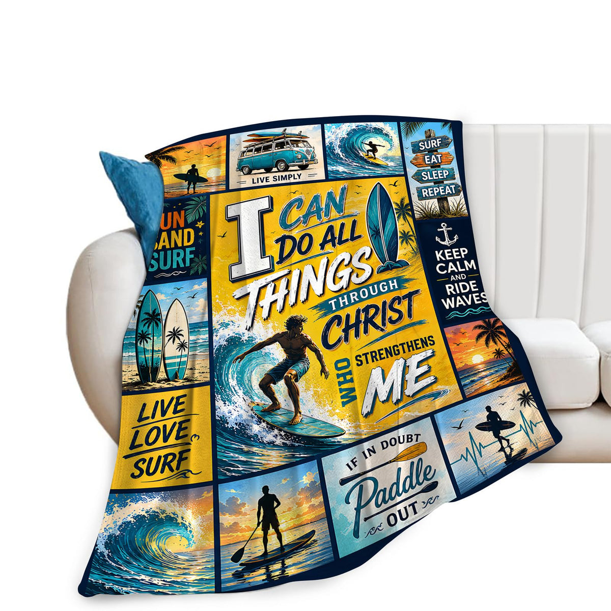 Surfing Throw Blanket (60"x80" / Surfing)