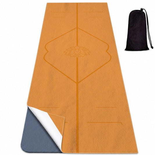 Yoga Mat Towel (Orange-01 / Small)