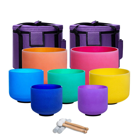 432hz Crystal Singing Bowl Healing 6 (6-12 inch / 7 Color)
