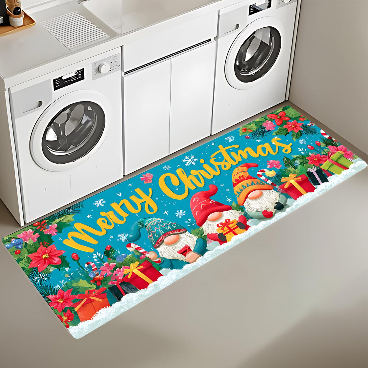Christmas Laundry Room Rug 20x47 Inch (#17)