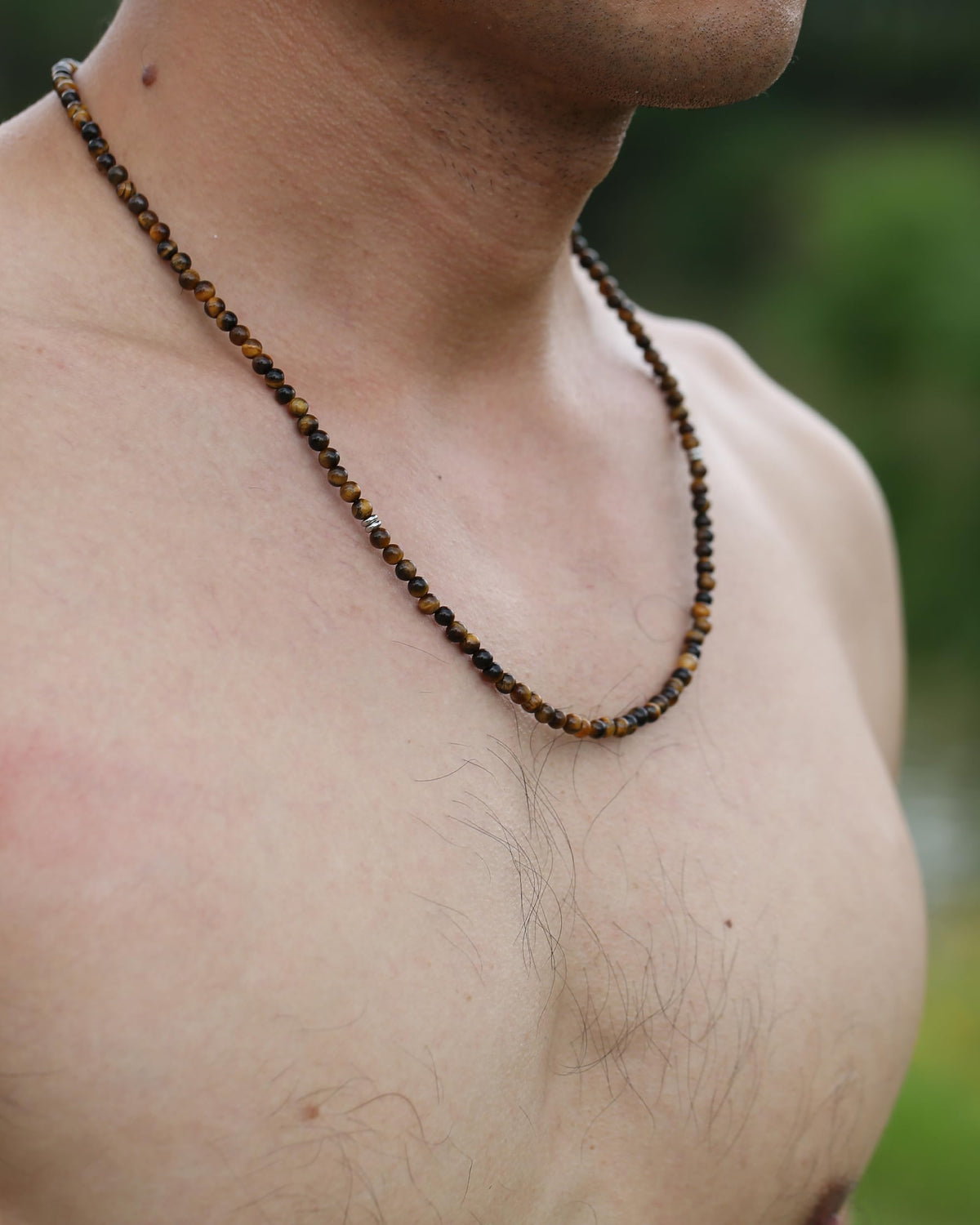 Necklace for Men (22 inches / Tiger Eye)