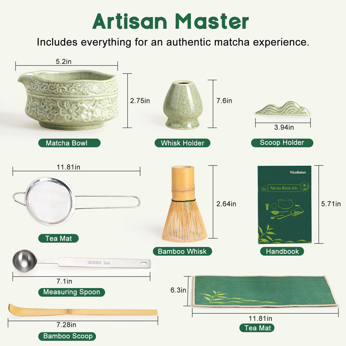 Matcha Whisk Set (Green)
