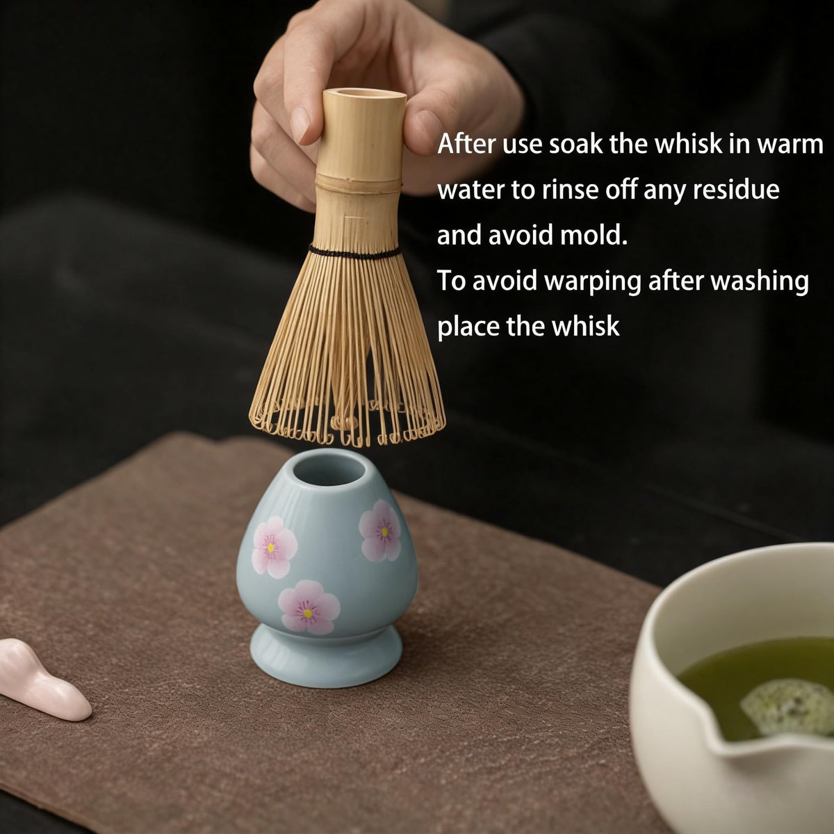 Matcha Whisk Set (Light Blue)