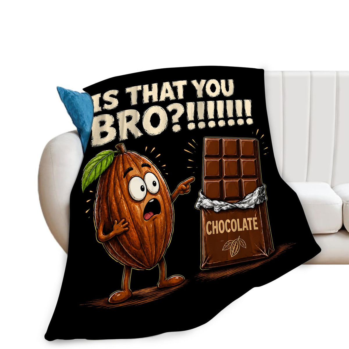 Funny Chocolate Blanket (50"x60" / Chocolate)