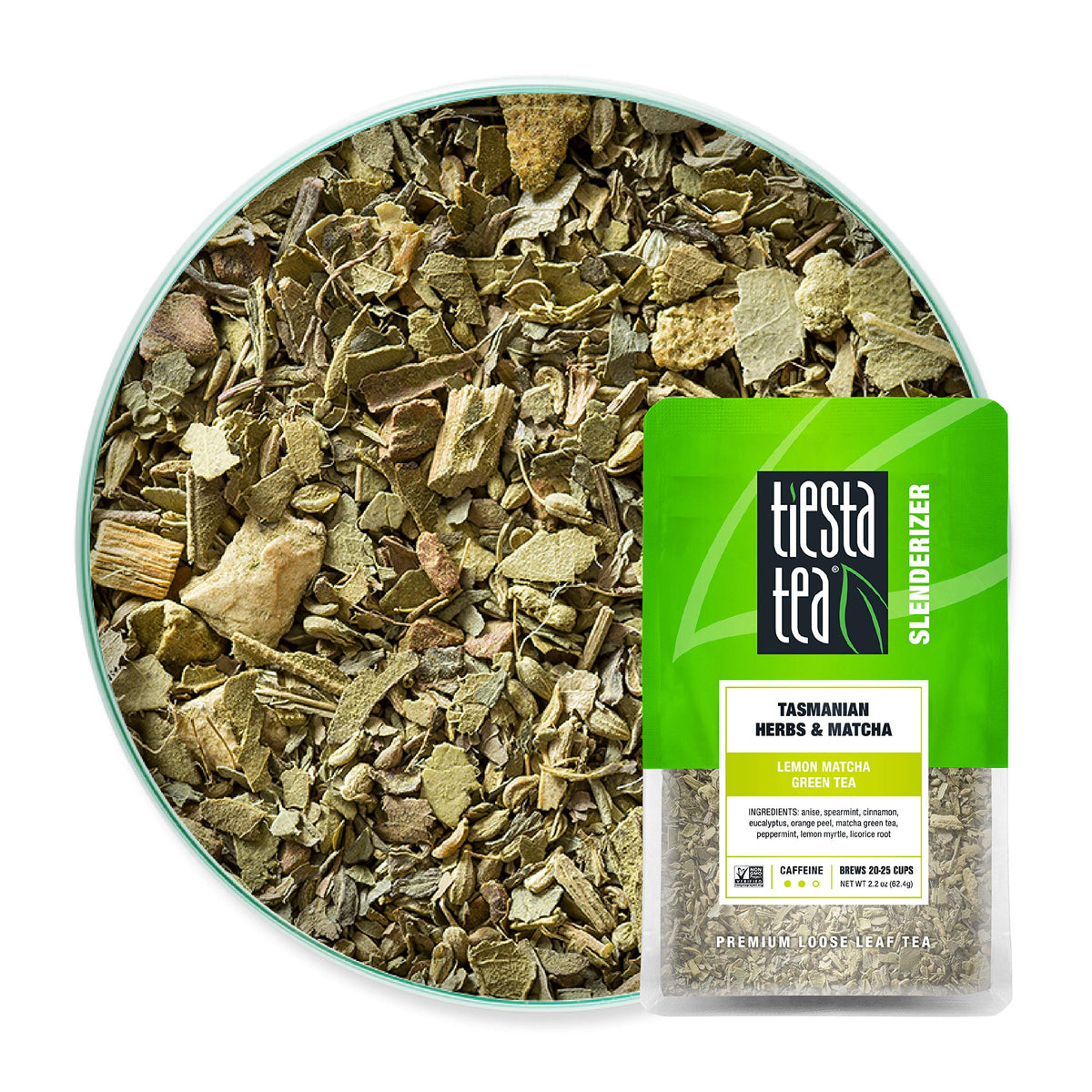Lemon Matcha Green Tea Loose Leaf Blend 2.2 oz Hot or Iced (2.2 Ounce (Pack of 1))