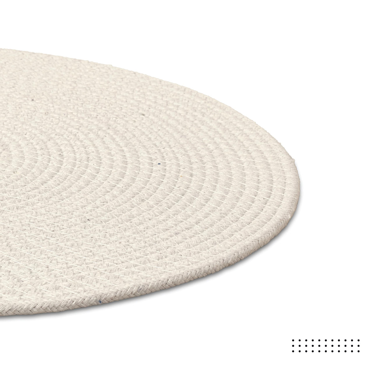 Placemats Round Cotton Dining Table Mats 13" (Off White / 13" (Set of 4))