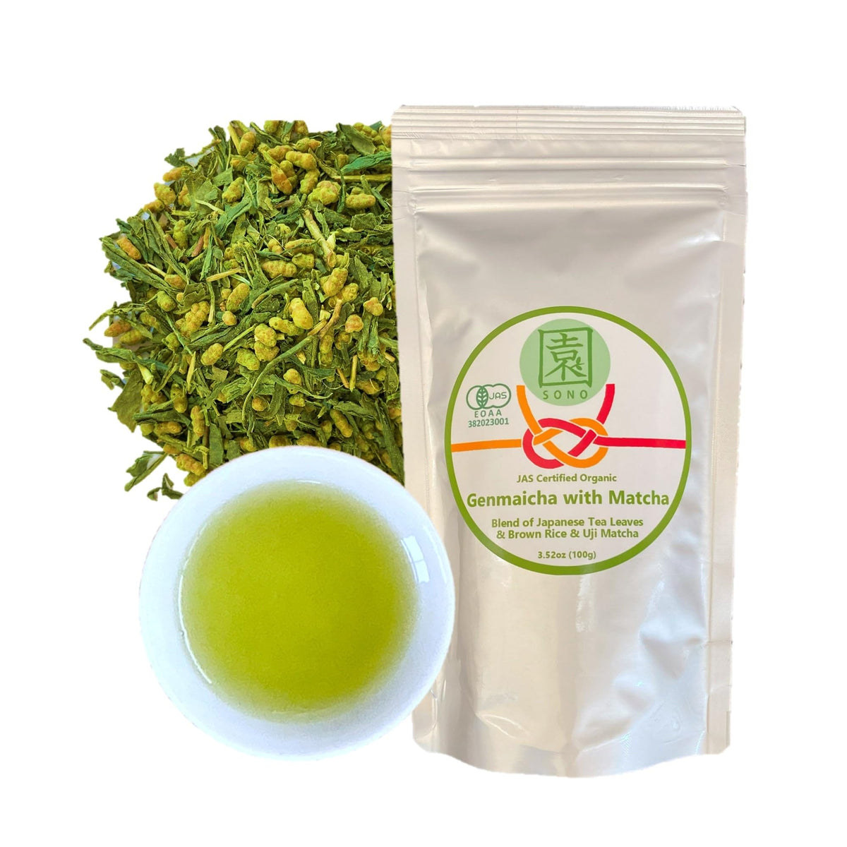 Organic Genmaicha with Matcha