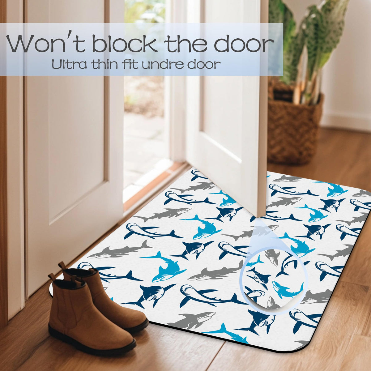 Cute Shark Bathroom Rug 29.5"x17" (Cute Shark)
