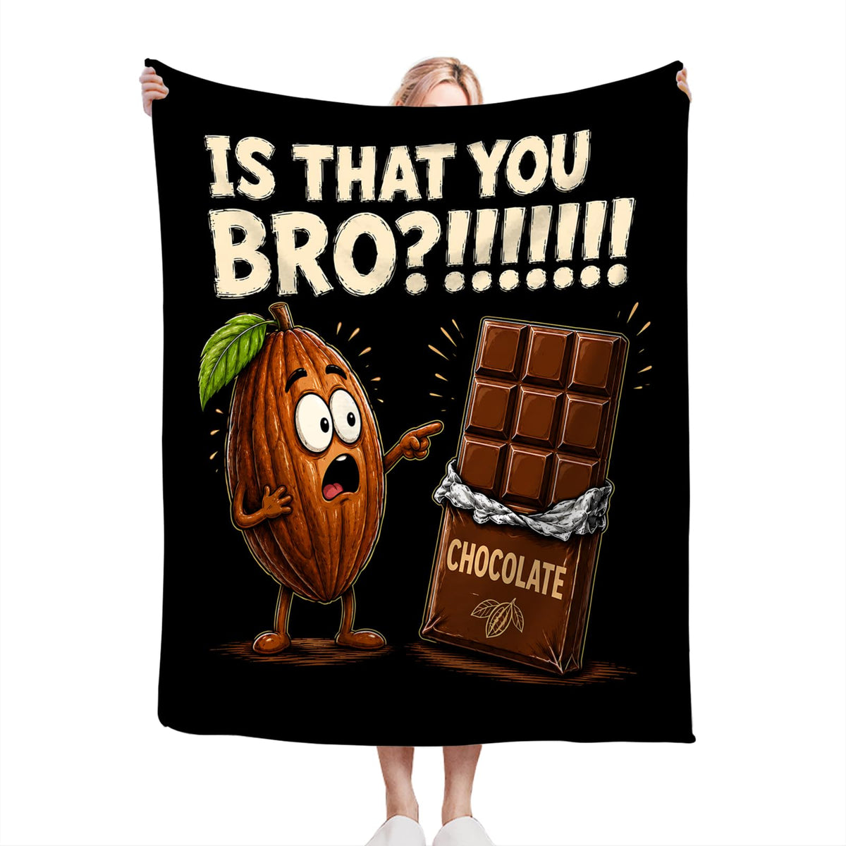 Funny Chocolate Blanket (50"x60" / Chocolate)