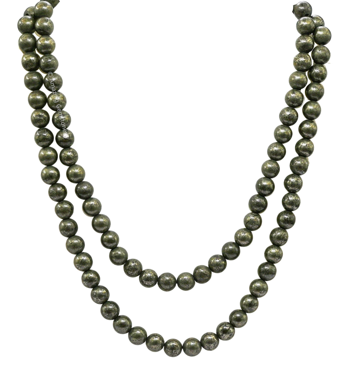 Pyrite Mala Beads (Pyrite / Plain)
