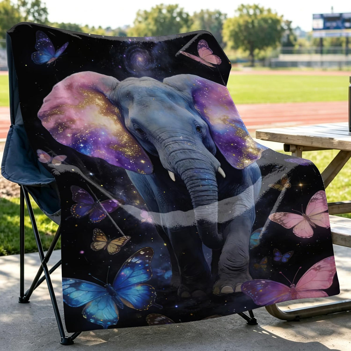 Elephant Fleece Throw Blanket Butterfly Blanket Gifts Room Decor 30"x40" (Elephant / 30"X40")