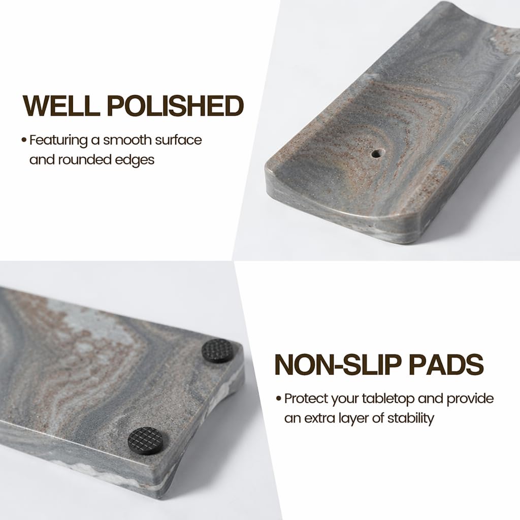 Marble Incense Holder (Palissandro Gray)