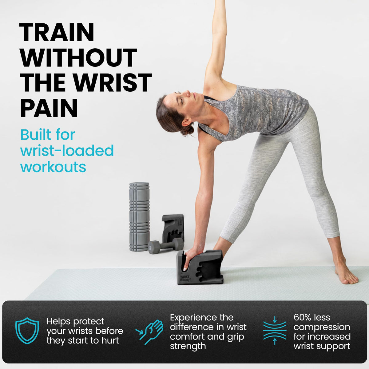 WRISTBuddy® Yoga Blocks 2 Pack (Black)