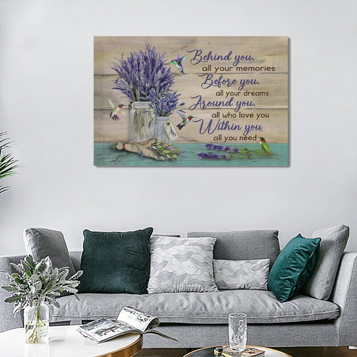 Lavender Wall Art Lavender Pictures Wall Decor Purple Floral Canvas Prints Flower Decorations Farmhouse Painting Framed Country Artwork Office Home Decor For Bathroom Bedroom Dining Living Room 24"x16" (Lavender / 24L" x 16W")