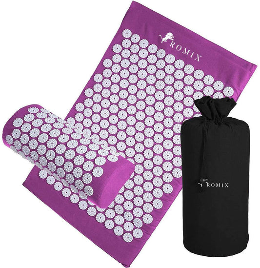 Acupressure Mat And Pillow Set (Purple)
