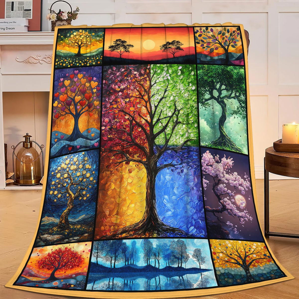 Tree of Life Throw Blanket (40"x50" / Colorful Tree)