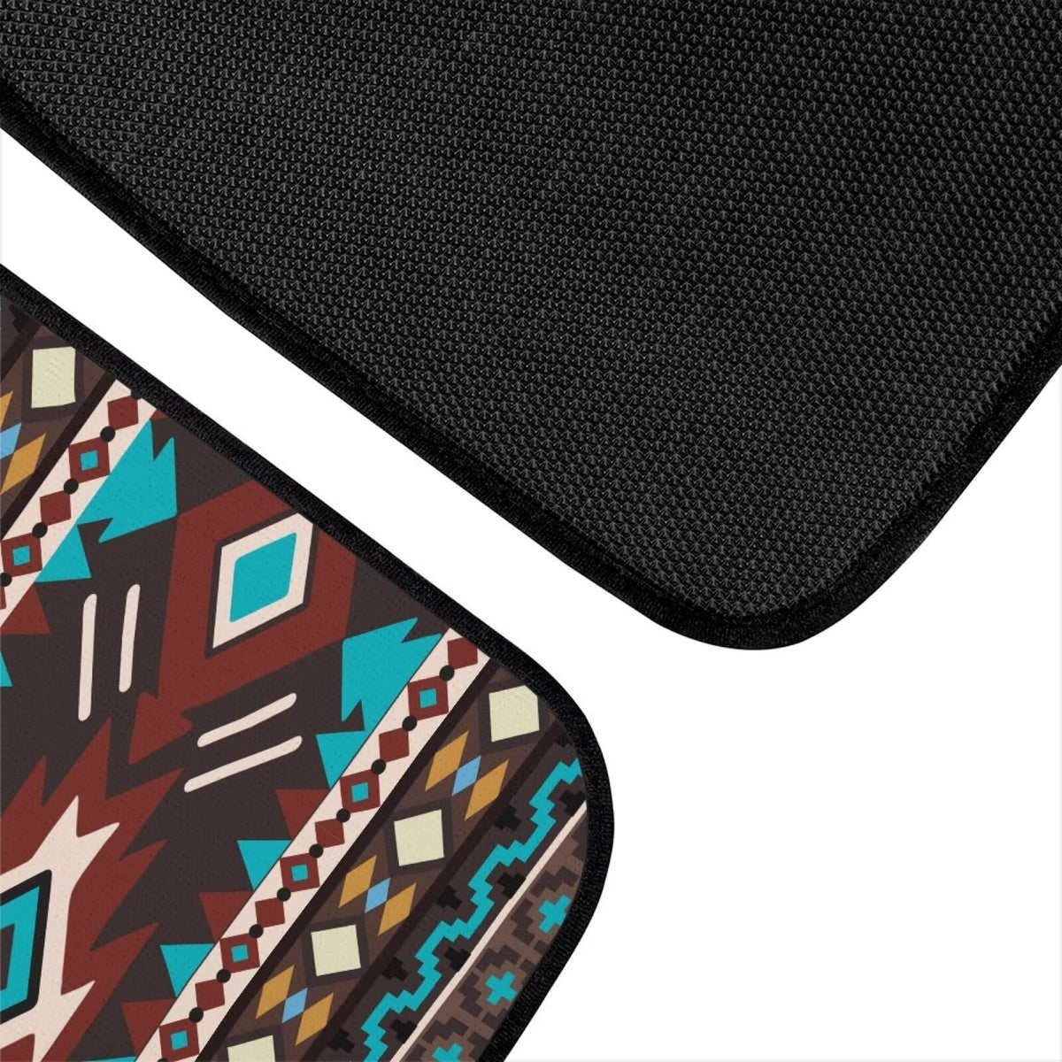 Ethnic Aztec Automotive Floor Mats Rubber Brown Cars Floor Mats All Weather Non Slip Car Foot Pads 4 Piece Car Carpet Mat Protector Aztec Automotive Accessories (Ethnic Aztec Brown)