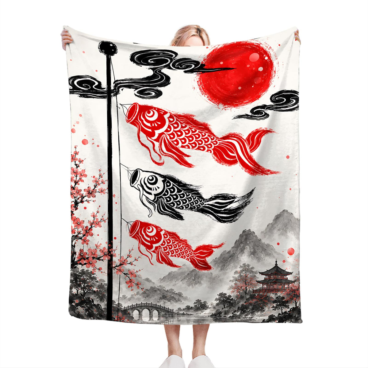 Koi Fish Blanket (60"x80" / Koi Fish)