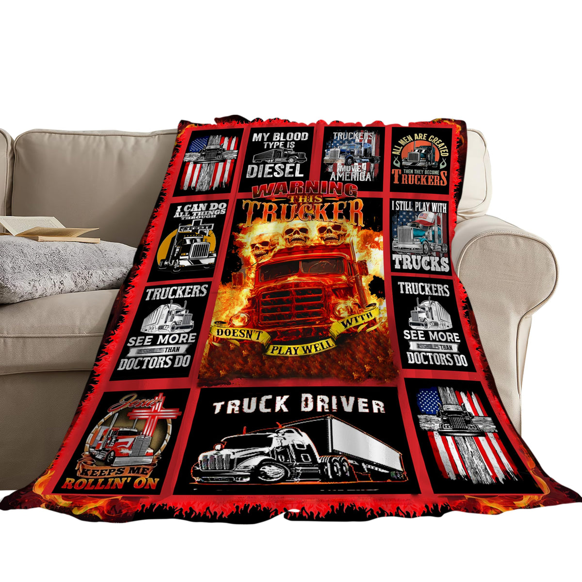 Truck Throw Blanket (40"x50" / Trucker)