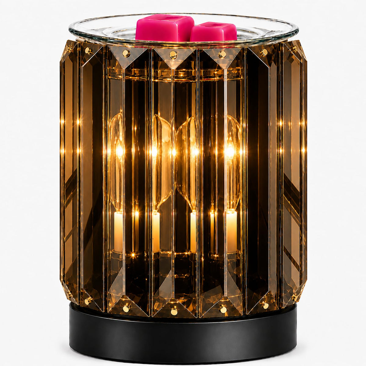 Wax Warmer Electric Wax Melt Warmer with Night Light (Black)