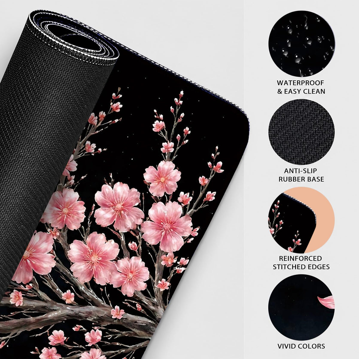 Cherry Blossom Extended Gaming Mouse Pad (Pink Moon Cherry Blossom / 35.4L x 15.7W inches)