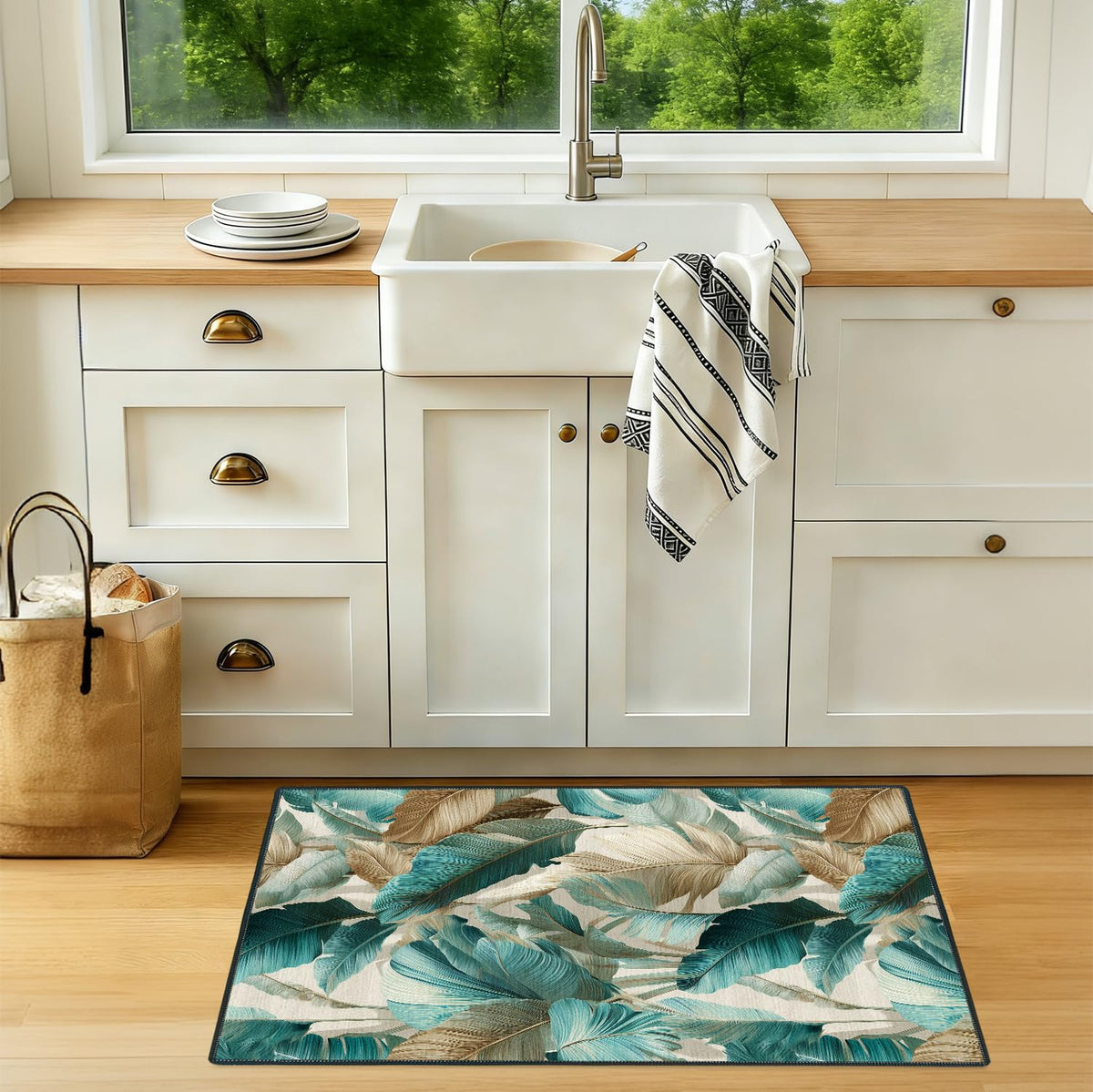 2x3FT Tropical Leaves Area Rug (#18 / 2' x 3' (Rectangular))