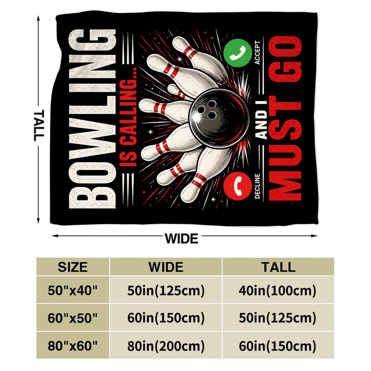 Bowling Blanket (60"x80" / Bowling)