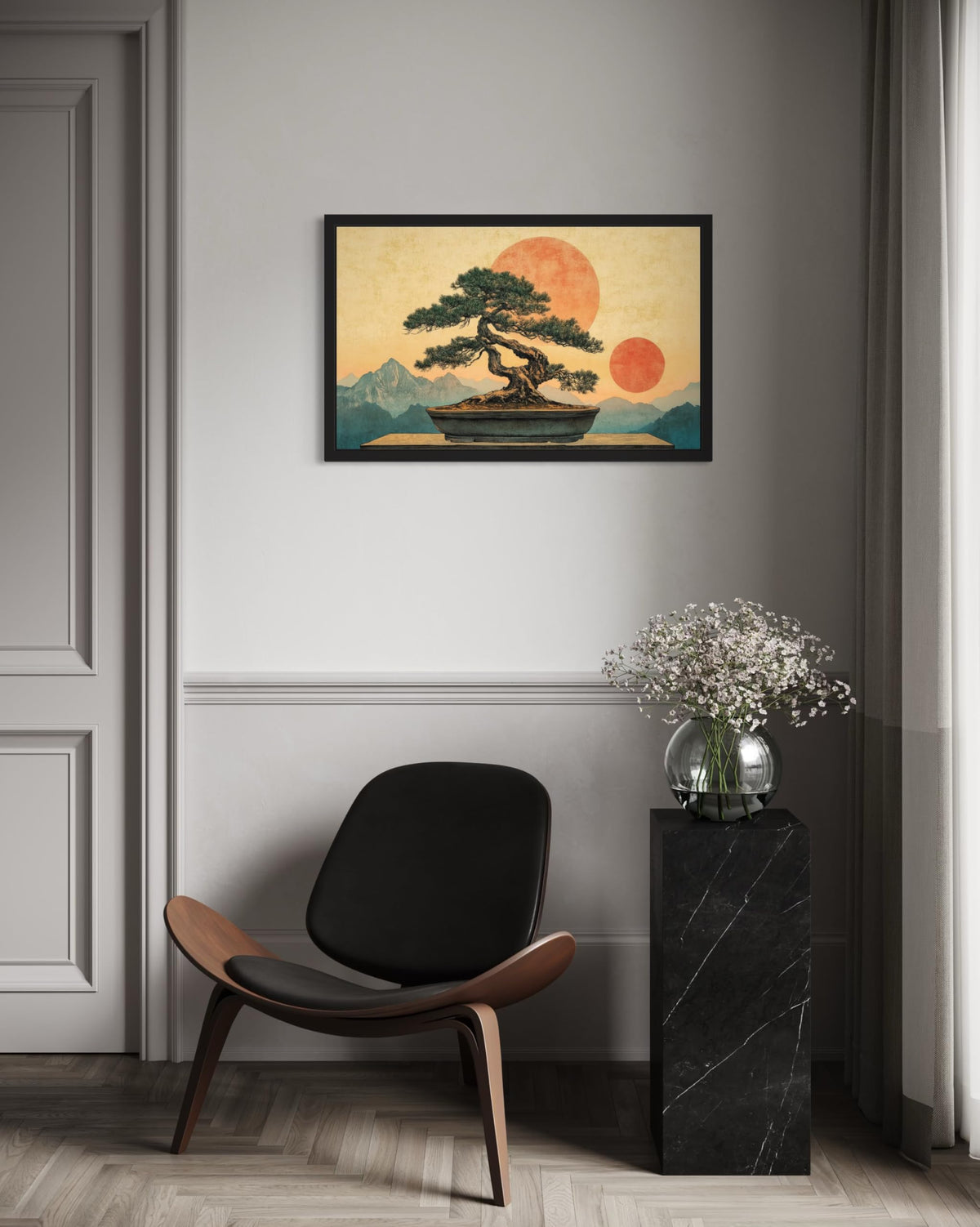 Bonsai Tree UnFramed Wall Art Print Poster (Bonsai Tree / 14"L x 11"W)