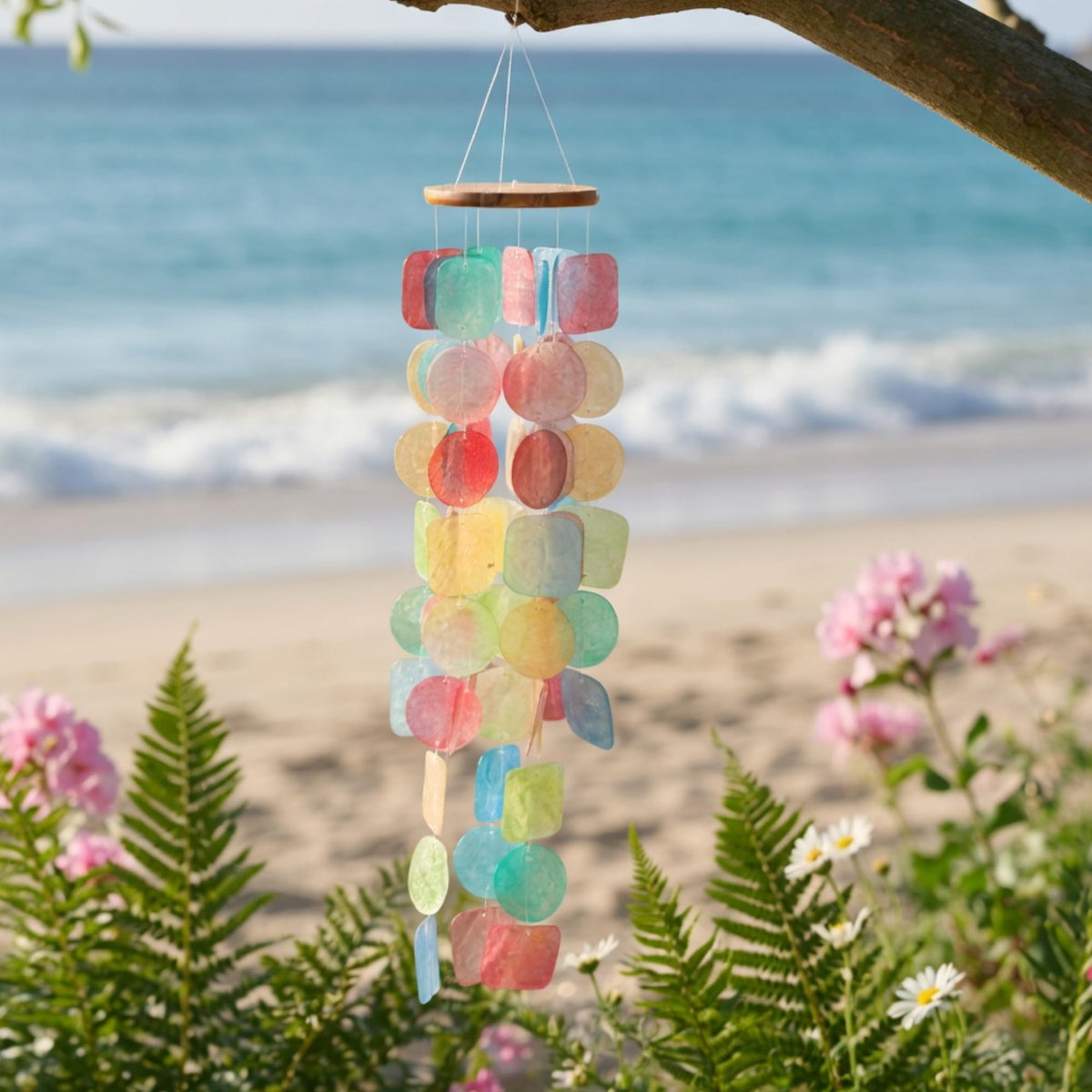 Colorful Wind Chimes. House Decor Wind Chimes for Outside (Rainbow)