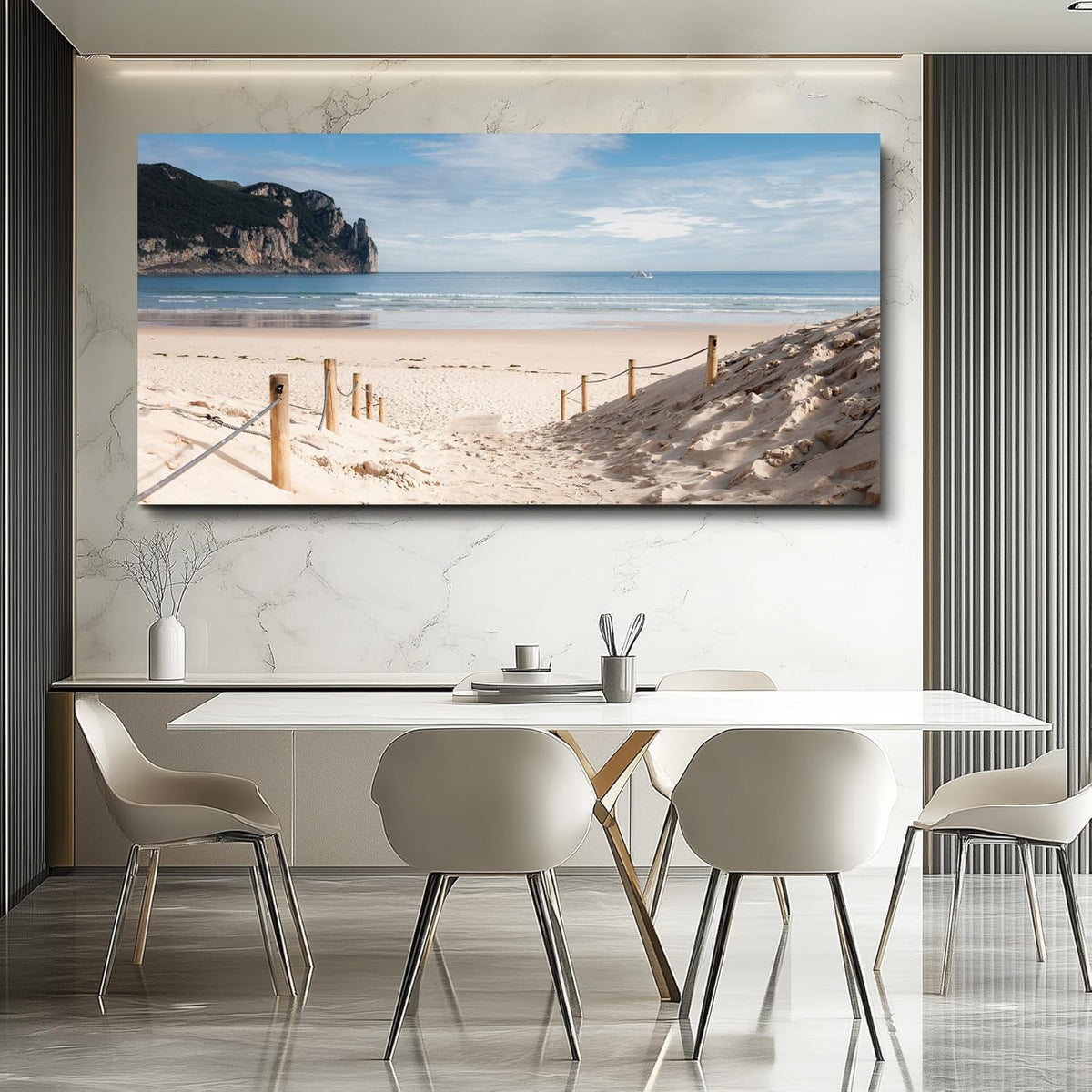 Large Wall Art for Living Room Wall Decor Bedroom Sand Beach Pictures Coastal Paintings Ocean Decor Landscape Canvas Prints Office Artwork Framed Posters Panel Bathroom Home Decoration (2Sandb03 / 60"L x 30"W)