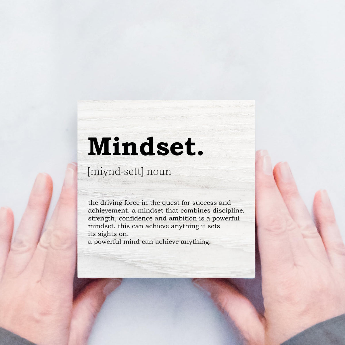 Mindset Definition Decor for Office (Coral)