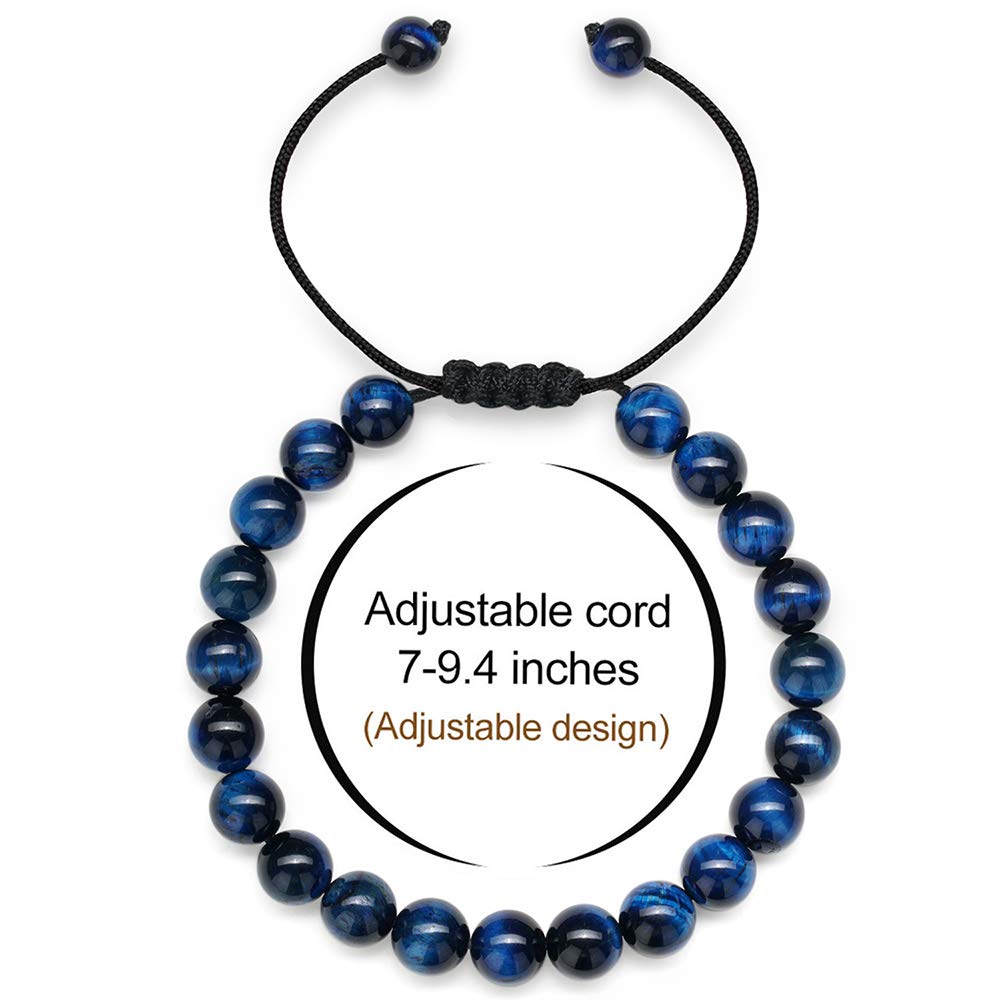 Gifts for Men Bracelets (Matte Agate&Lava Rock&Tiger Eye Bracelet)