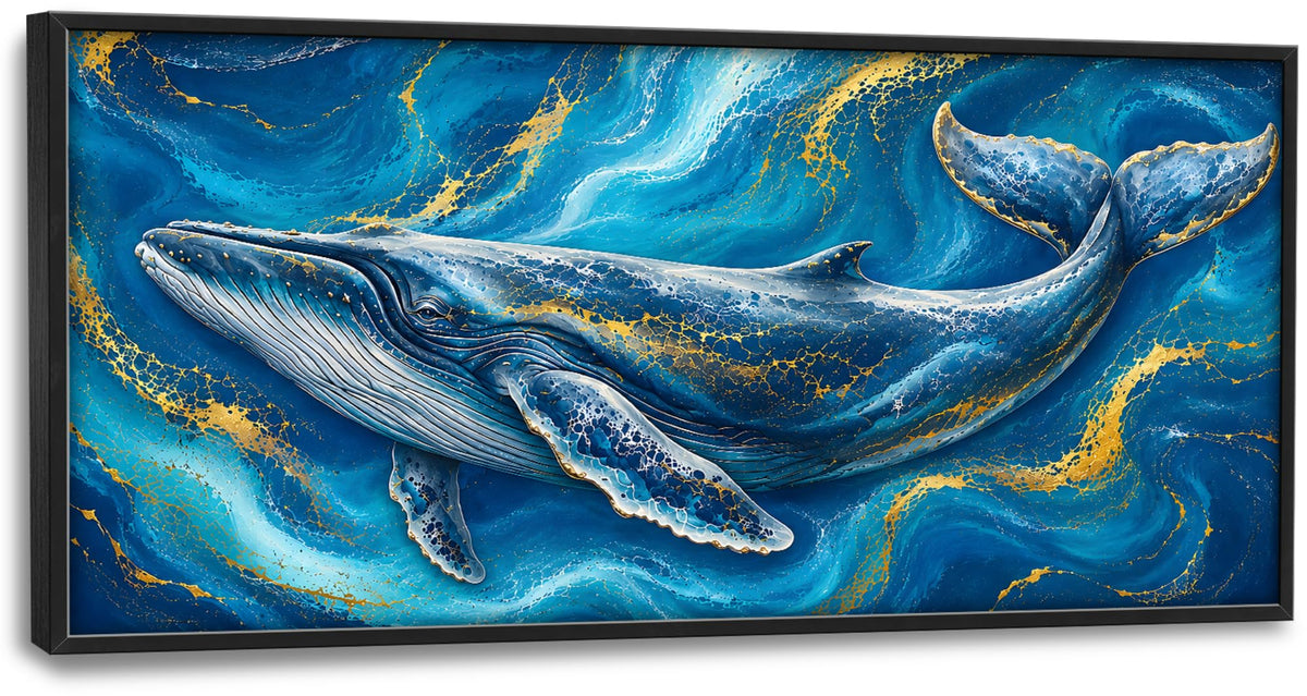 Humpback Whale Large Wall Art (whale / 60"L x 30"W)