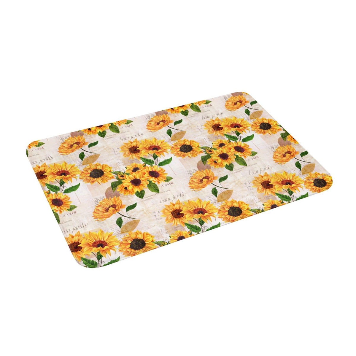 Sunflowers Bath Mat Non (1'4" x 1'11" (Rectangular) / Sunflowers)
