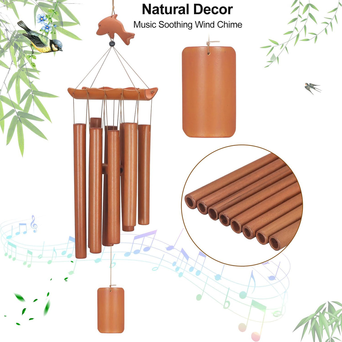 Bamboo Wind Chimes for Outside
